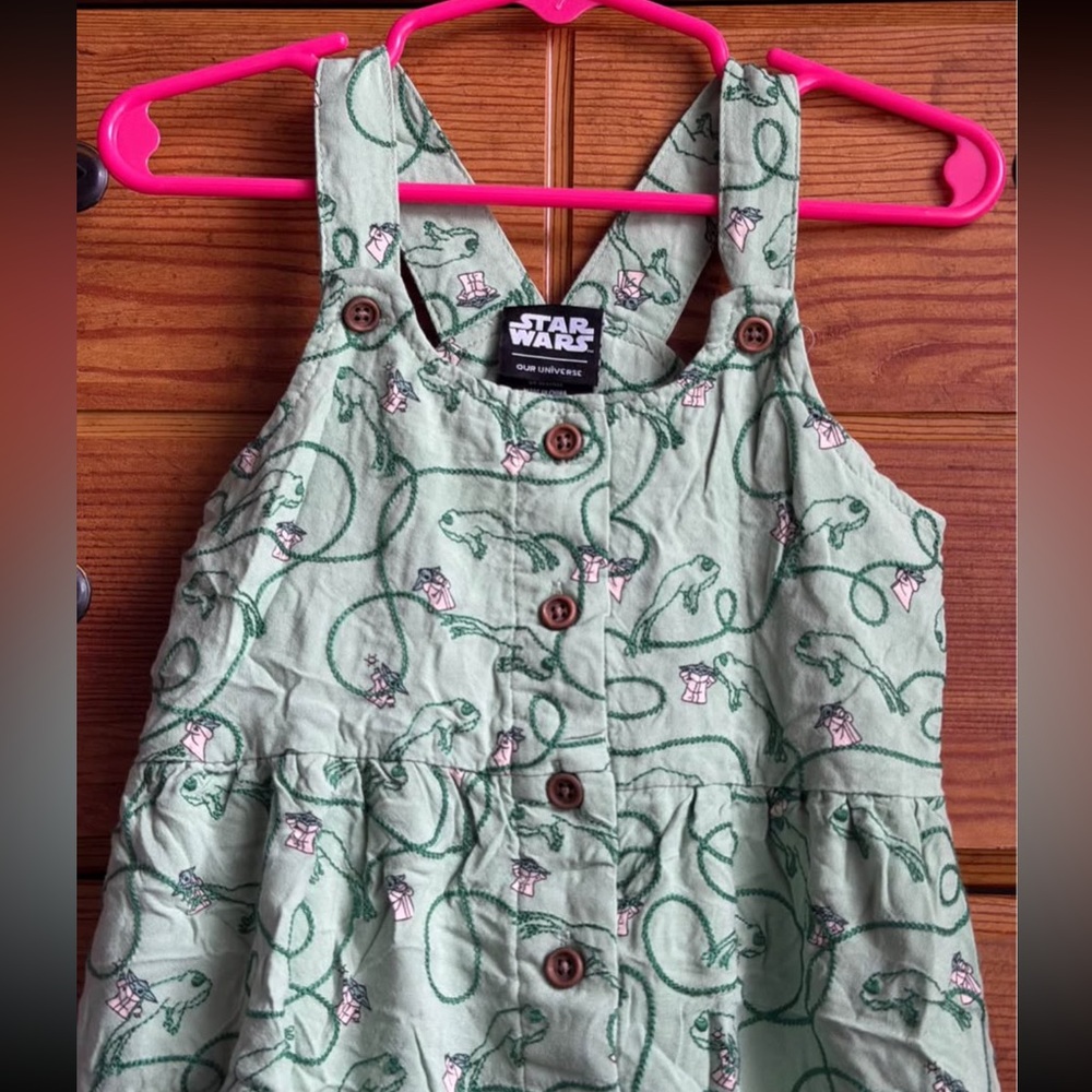 Disney Star Wars Grogu Button Front Toddler Romper 4T - Picture 2 of 5